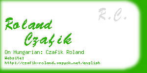 roland czafik business card